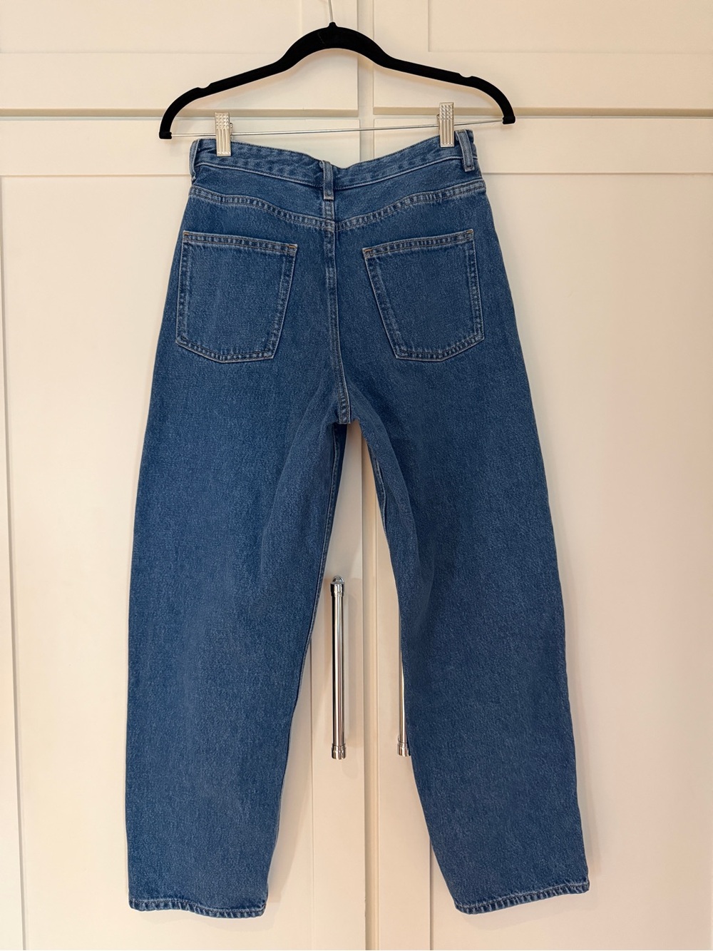 COS Tapered Leg High Rise Ankle Length Blue Jeans 25 - Picture 9 of 14